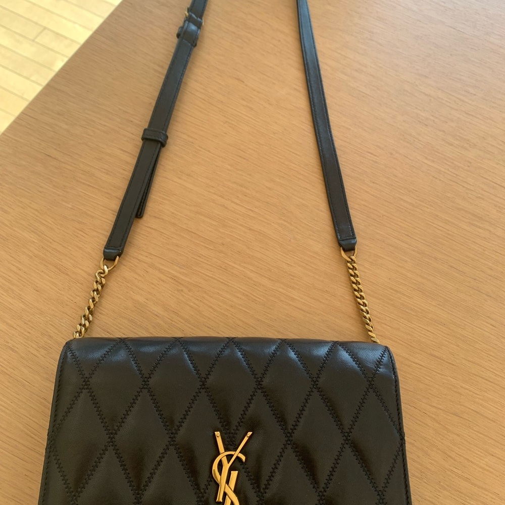 Yves Saint Laurent Black Quilted Crossbody Bag